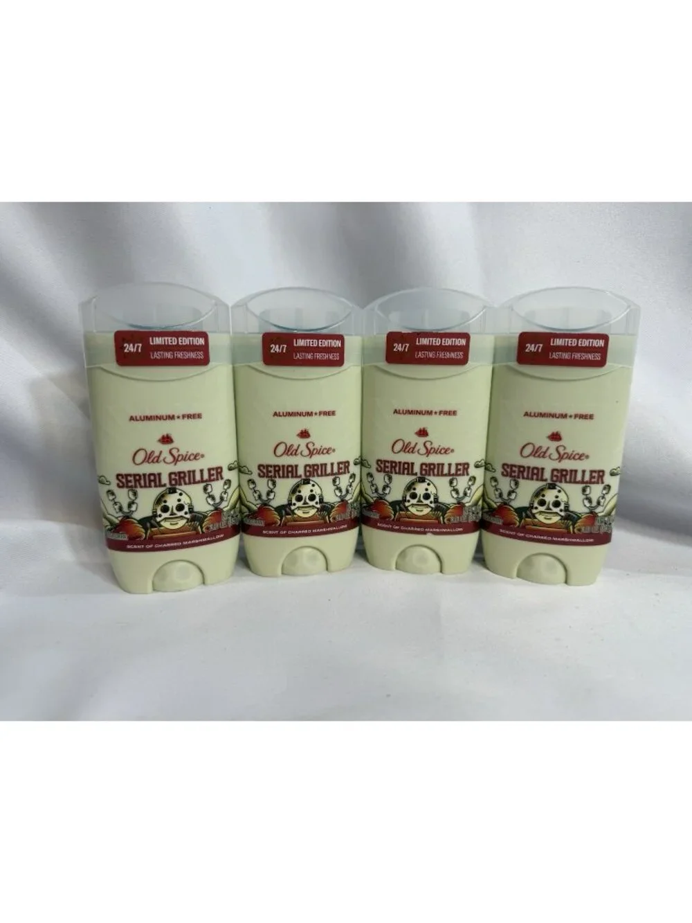 4 Old Spice Serial Griller Charred Marshmallow Deodorant Men Aluminum-Free *W1